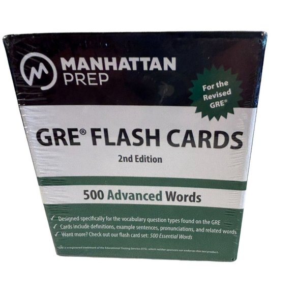 Manhattan Prep GRE Flash Cards Test Study 2nd Ed Advanced - Picture 2 of 7